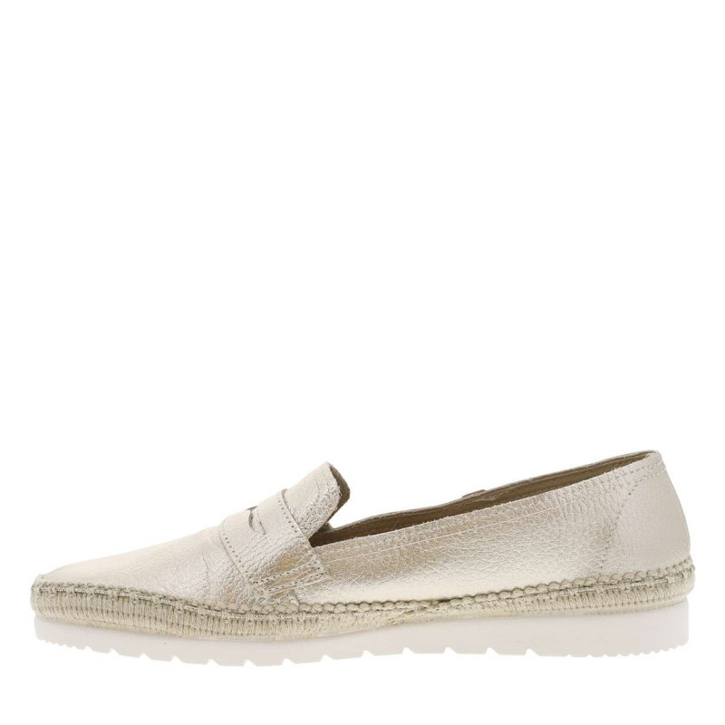 Verbenas - Mocassins En Cuir Or Satinés à Semelle Plate Et à Fermeture Slip-on - Or Verbenas - Mocassins En Cuir Or Satinés à Semelle Plate Et à Fermeture Slip-on - Or