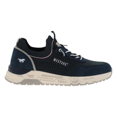 Baskets running bleu marine à talon plat avec...