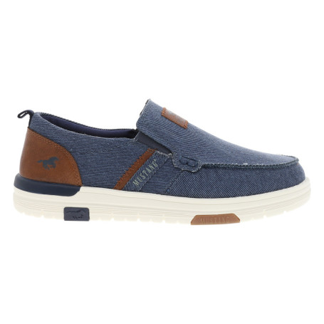 Baskets bleu marine à talon plat avec une...