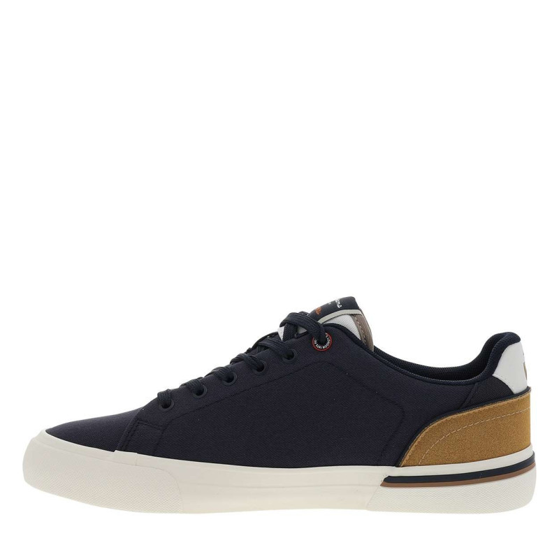 Pepe Jeans - Tennis Bleu Marine Avec Un Talon Plat Et Des Lacets Tressés - Bleu Foncé