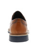 Thumbnail Derbies cognac en cuir avec un talon plat et des lacets ronds - Image 6