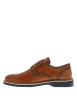 Thumbnail Derbies cognac en cuir avec un talon plat et des lacets ronds - Image 2