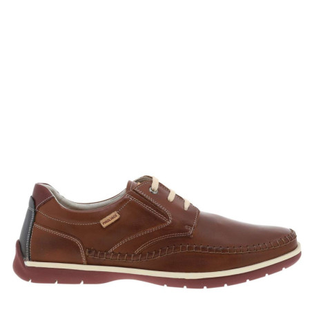 Derbies Marbella en cuir cognac à talon plat...