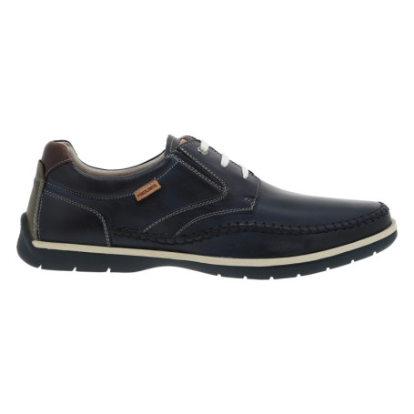 Derbies bleu marine en cuir avec un talon plat...