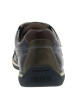 Thumbnail Derbies bleu marine en cuir avec un talon plat et des lacets blancs - Image 6