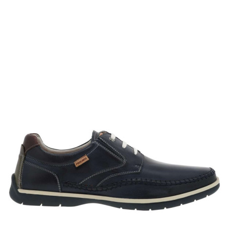 Derbies bleu marine en cuir avec un talon plat...