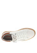Thumbnail Tennis blanches en cuir à talon plat avec des lacets et un zip latéral - Image 4