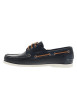 Thumbnail Mocassins bleu marine en cuir avec un talon plat et des lacets - Image 2