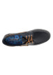 Thumbnail Mocassins bleu marine en cuir avec un talon plat et des lacets - Image 4