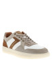 Thumbnail Tennis blanches et beiges en cuir avec un talon plat et des lacets - Image 3