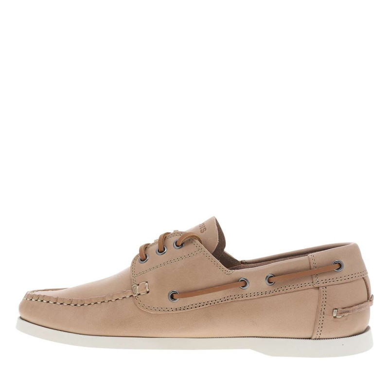 Redskins - Mocassins Sable En Cuir Sable Avec Un Talon Plat Et Des Lacets - Beige