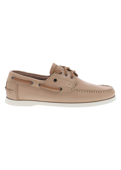 Mocassins sable en cuir sable avec un talon...