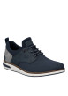 Thumbnail Sneakers bleu marine à talon plat avec une fermeture slip-on bicolore - Image 3