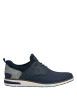 Thumbnail Sneakers bleu marine à talon plat avec une fermeture slip-on bicolore