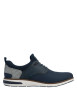 Thumbnail Sneakers bleu marine à talon plat avec une fermeture slip-on bicolore - Image 2