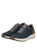 Thumbnail Baskets running bleu marine à talon plat et à lacets plats avec un zip - Image 8