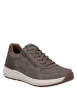 Thumbnail Baskets running taupe à talon plat avec des lacets et un zip latéral - Image 3