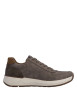 Thumbnail Baskets running taupe à talon plat avec des lacets et un zip latéral - Image 2