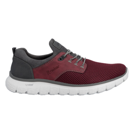 Sneakers bordeaux à talon plat avec une...