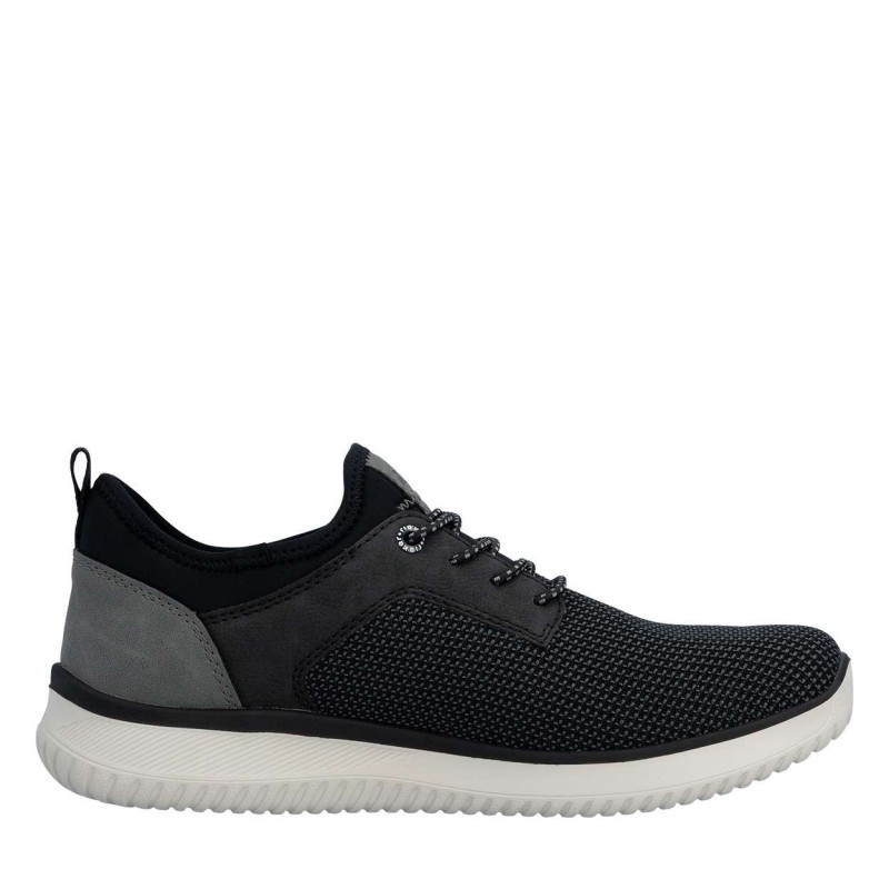 Rieker® - Sneakers Noires à Talon Plat Avec Une Languette D'aisance à L'arrière - Noir Rieker® - Sneakers Noires à Talon Plat Avec Une Languette D'aisance à L'arrière - Noir