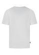 Thumbnail T-shirt blanc en coton biologique uni avec logo brodé coupe slim fit col rond à manches courtes - Image 2