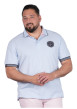 Thumbnail Polo en coton ciel uni pourvu d'une coupe droite et d'un col boutonné