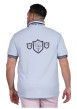 Thumbnail Polo en coton ciel uni pourvu d'une coupe droite et d'un col boutonné - Image 2