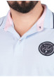 Thumbnail Polo en coton ciel uni pourvu d'une coupe droite et d'un col boutonné - Image 4