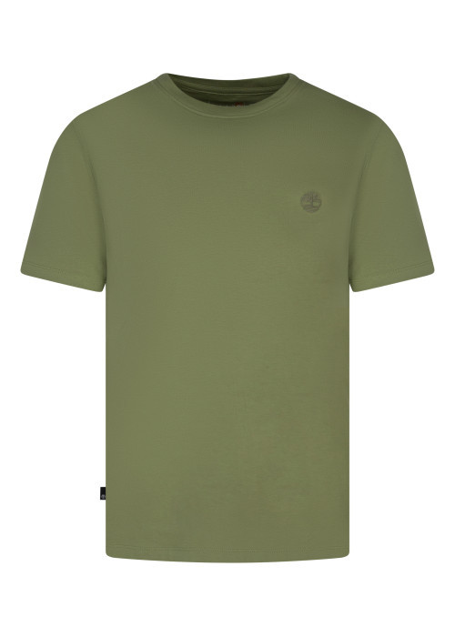 T-shirt en coton tilleul uni pourvu d'une coupe...