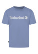 Thumbnail T-shirt en coton bleu clair imprimé avec une coupe droite et des manches courtes