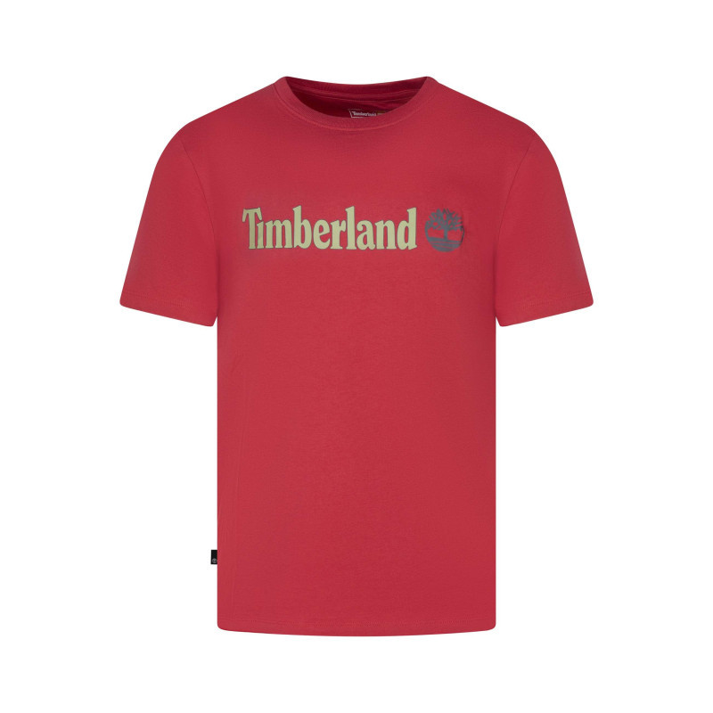 Timberland - T-shirt En Coton Rouge Imprimé Avec Une Coupe Droite Et Des Manches Courtes - Rouge Timberland - T-shirt En Coton Rouge Imprimé Avec Une Coupe Droite Et Des Manches Courtes - Rouge