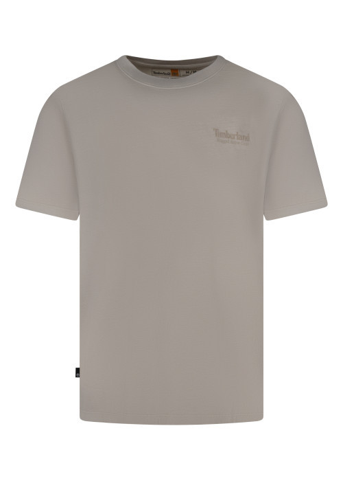 T-shirt en coton écru uni pourvu d'une coupe...