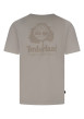 Thumbnail T-shirt en coton écru uni pourvu d'une coupe droite et d'un col rond - Image 2