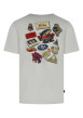 Thumbnail T-shirt en coton écru imprimé avec une coupe droite et un col rond - Image 2