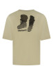 Thumbnail T-shirt en coton écru imprimé avec une coupe droite et des manches courtes - Image 2
