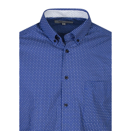 Chemise en coton bleu marine avec une coupe...