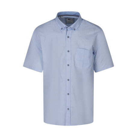 Chemise en coton mélangé bleu clair à motifs...