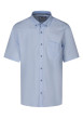 Thumbnail Chemise en coton mélangé bleu clair à motifs avec une coupe droite
