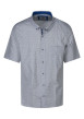 Thumbnail Chemise en coton mélangé blanche à motifs avec une coupe droite