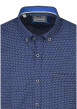 Thumbnail Chemise en coton mélangé bleu marine à pois avec une coupe droite - Image 2