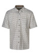 Thumbnail Chemise en coton mélangé écrue à motif floral avec une coupe droite
