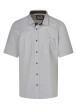 Thumbnail Chemise écrue en coton mélangé avec une coupe droite et un col à revers