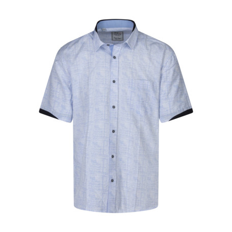 Chemise en coton mélangé bleu clair à motifs...