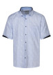 Thumbnail Chemise en coton mélangé bleu clair à motifs avec une coupe droite