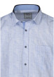 Thumbnail Chemise en coton mélangé bleu clair à motifs avec une coupe droite - Image 3