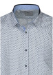 Thumbnail Chemise en coton blanche et bleue à motifs avec une coupe droite - Image 3