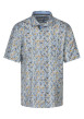 Thumbnail Chemise bleu clair en coton à motifs imprimés avec une coupe droite