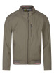 Thumbnail Blouson kaki uni avec une coupe droite, un col montant et 3 poches zippées