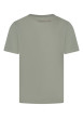 Thumbnail T-shirt en coton vert d'eau à coupe ajustée pourvu d'un col rond - Image 2