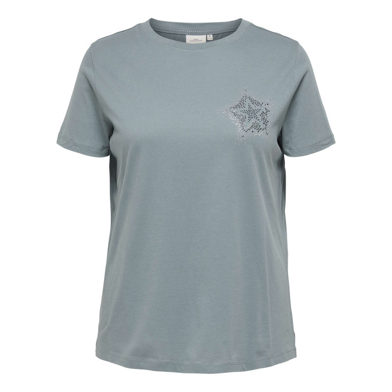 Only Carmakoma - T-shirt En Coton Biologique Kaki Uni Avec Une Coupe Ajustée - Vert Only Carmakoma - T-shirt En Coton Biologique Kaki Uni Avec Une Coupe Ajustée - Vert